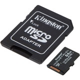 Kingston Scheda microSDXC Industriale 64GB C10 A1 pSLC + Adattatore SD, Scheda di memoria Nero, 64 GB, MicroSDXC, Classe 10, UHS-I, 100 MB/s, 80 MB/s
