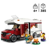 LEGO City 60454 Camper Van delle Vacanze d’Avventura, Veicolo Giocattolo con 3 Minifigure e Accessori, Giochi per Bambini 6+, Giochi di costruzione Veicolo Giocattolo con 3 Minifigure e Accessori, Giochi per Bambini 6+, Set da costruzione, 6 anno/i, Plastica, 385 pz, 627 g