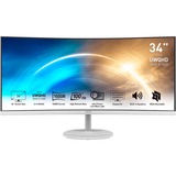 MSI Pro MP341CQ Monitor PC 86,4 cm (34") 3440 x 1440 Pixel UltraWide Quad HD Bianco, Monitor LED bianco, 86,4 cm (34"), 3440 x 1440 Pixel, UltraWide Quad HD, 4 ms, Bianco