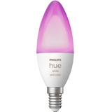 Philips Hue Candela - lampadina connessa E14, Lampada a LED Philips Hue White and Color ambiance Candela - lampadina connessa E14, Lampadina intelligente, Bluetooth/Zigbee, Bianco, LED, E14, B39