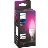 Philips Hue Candela - lampadina connessa E14, Lampada a LED Philips Hue White and Color ambiance Candela - lampadina connessa E14, Lampadina intelligente, Bluetooth/Zigbee, Bianco, LED, E14, B39