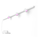 Philips Hue White & Color Ambiance Perifo Set Base Lampada da Parete Dritta, Luce LED bianco, Philips Hue White and Color ambiance Perifo kit 3 faretti spot, Faretto luminoso intelligente, Bluetooth/Zigbee, Bianco, LED, Metallo, Sintetico, Lampadina/e non sostituibile/i