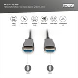 Digitus Cavo in fibra ottica ibrido HDMI AOC, UHD 4K Nero