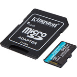 Kingston Scheda microSDXC Canvas Go Plus Gen4 200MB/s A2 U3 V30 da 512 GB + adattatore, Scheda di memoria Nero, 512 GB, MicroSD, Classe 10, UHS-I, 200 MB/s, 160 MB/s