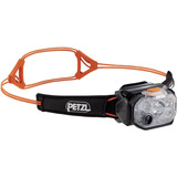 Petzl Swift RL, Luce LED Nero/Orange
