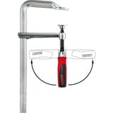 BESSEY Original Ganzstahl-Schraubzwinge GZ60-12KG, Morsetto argento/Rosso