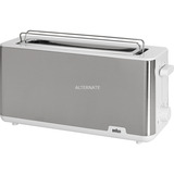 Braun HT 1610 8 1030 W Acciaio inox, Bianco, Tostapane accaio/Bianco, Acciaio inox, Bianco, Plastica, Acciaio inox, Pulsanti, Manopola, 1030 W, 25 cm, 452 mm