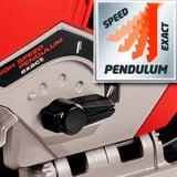 EINHELL TE-JS 100 seghetto elettrico 2,3 kg, Puzzle rosso/Nero, Nero, Rosso, 45°, 10 cm, 1 cm, AC, 750 W