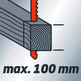 EINHELL TE-JS 100 seghetto elettrico 2,3 kg, Puzzle rosso/Nero, Nero, Rosso, 45°, 10 cm, 1 cm, AC, 750 W