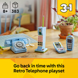 LEGO Creator 3in1 31174 Telefono Retrò con Disco di Selezione Rotante, Si Trasforma in altri 2 Modelli, Regalo per Bambini 8+, Giochi di costruzione Si Trasforma in altri 2 Modelli, Regalo per Bambini 8+, Set da costruzione, 8 anno/i, Plastica, 383 pz, 562 g