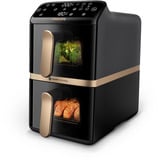 Philips Friggitrice ad aria doppia NA462/70, Friggitrice ad aria calda Nero