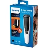 Philips Serie 3000 Regolabarba BT3206/14, Rasoio per barba bianco/Nero, Lavabile, Non richiede manutenzione (non necessita di lubrificazione), Batteria, Nero, Argento