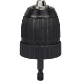 Bosch 2 608 572 075 mandrino Mandrino autoserrante 1/4", Chuck Mandrino autoserrante, 1 mm, 1 cm, 1/4", Metallo, Nero, Acciaio inox