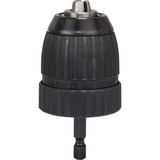 Bosch 2 608 572 075 mandrino Mandrino autoserrante 1/4", Chuck Mandrino autoserrante, 1 mm, 1 cm, 1/4", Metallo, Nero, Acciaio inox