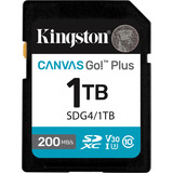 Kingston Canvas Go! Plus 1TB SDXC Canvas Go Plus Gen4 200MB/s C10 UHS-I U3 V30, Scheda di memoria Nero, 1 TB, SDXC, Classe 10, UHS-I, 200 MB/s, 160 MB/s