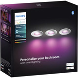 Philips Hue Set da 3 faretti da incasso White & Color Ambiance Xamento, Luce LED argento, Philips Hue White and Color ambiance Faretto a incasso Xamento confezione da 3, Bluetooth/Zigbee, Cromo, LED, Multi, 2000 K, 6500 K