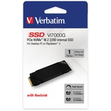 Verbatim Vi7000G 1 TB M.2 PCI Express 4.0 NVMe, Disco a stato solido Nero, 1 TB, M.2, 7000 MB/s