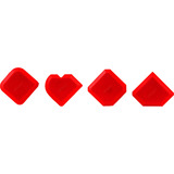fischer Set di lisciatori per fughe, 4 pezzi, Sigillante rosso