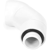 Alphacool Adattatore angolare Eiszapfen doppio 45° girevole G1/4 maschio a G1/4 femmina, Connessione bianco