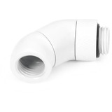 Alphacool Adattatore angolare Eiszapfen doppio 45° girevole G1/4 maschio a G1/4 femmina, Connessione bianco
