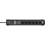 Brennenstuhl Multipresa Premium-Line 6 vie, Ciabatta Nero