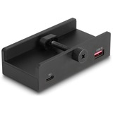 DeLOCK Hub USB esterno 5 Gbps a 4 porte 3 x USB Tipo-A e 1 x USB Tipo-C™ con vite di bloccaggio Nero