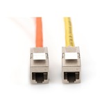 Digitus Modulo Keystone CAT 6A, schermato con supporto dei cavi intelligente, kit (24 pezzi), Modulo di Keystone argento, schermato con supporto dei cavi intelligente, kit (24 pezzi), Argento, 14,5 x 35,3 x 19,5 mm, 19 g, -10 - 60 °C, 24 pz, Cina