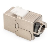 Digitus Modulo Keystone CAT 6A, schermato con supporto dei cavi intelligente, kit (24 pezzi), Modulo di Keystone argento, schermato con supporto dei cavi intelligente, kit (24 pezzi), Argento, 14,5 x 35,3 x 19,5 mm, 19 g, -10 - 60 °C, 24 pz, Cina