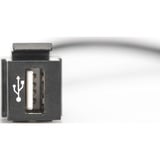 Digitus Modulo Keystone USB 2.0 USB-A maschio > USB-A femmina, Modulo di Keystone Nero