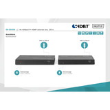 Digitus Set Extender HDMI 4K HDBaseT, 150 Metri, Estensione HDMI Nero