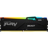 Kingston FURY FURY Beast 32GB 6000MT/s DDR5 CL30 DIMM RGB EXPO, Memoria Nero, 32 GB, 1 x 32 GB, DDR5, 288-pin DIMM, Nero