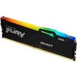 Kingston FURY FURY Beast 32GB 6000MT/s DDR5 CL30 DIMM RGB EXPO, Memoria Nero, 32 GB, 1 x 32 GB, DDR5, 288-pin DIMM, Nero