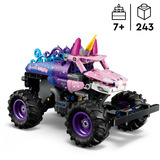 LEGO Technic Monster Jam Sparkle Smash con motore a retrocarica, Giochi di costruzione Camion Giocattolo Pull-Back, Regalo per Bambini e Bambine da 7+, Set da costruzione, 7 anno/i, Plastica, 243 pz, 457 g