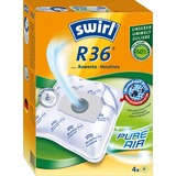 Swirl R 36 Sacchetto per la polvere, Sacchetti per aspirapolvere Sacchetto per la polvere, Tessuto felpato, Rowenta, Moulinex, Scatola, 4 pz