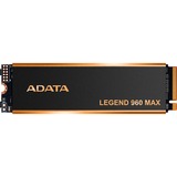 ADATA LEGEND 960 MAX 1 TB M.2 PCI Express 4.0 NVMe 3D NAND, Disco a stato solido grigio scuro/Oro, 1 TB, M.2, 7400 MB/s