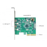 DeLOCK 90397 scheda di interfaccia e adattatore Interno USB 3.2 Gen 1 (3.1 Gen 1), Controller USB PCIe, USB 3.2 Gen 1 (3.1 Gen 1), A basso profilo, PCIe 3.0