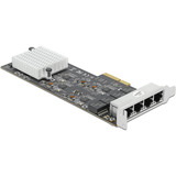 DeLOCK PCI Express x4 a 4 x RJ45 2,5 GbE, Scheda di rete 