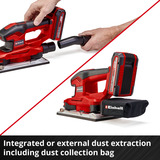 EINHELL Levigatrice orbitale a batteria Power X-Change TE-OS 18/230 Li-Solo, 18Volt rosso/Nero