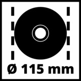 EINHELL TE-AG 115 smerigliatrice angolare 11000 Giri/min 720 W 11,5 cm 1,88 kg rosso/Nero, 11000 Giri/min, Nero, Rosso, Argento, AC, 720 W, 230 V, 50 Hz