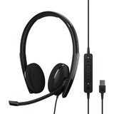 EPOS ADAPT 160T USB II Auricolare Cablato A Padiglione Ufficio USB tipo A Nero, Headset Nero, Cablato, Ufficio, 20 - 20000 Hz, 136 g, Auricolare, Nero