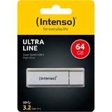 Intenso Ultra Line unità flash USB 64 GB USB tipo A 3.2 Gen 1 (3.1 Gen 1) Argento, Chiavetta USB argento, 64 GB, USB tipo A, 3.2 Gen 1 (3.1 Gen 1), 70 MB/s, Cuffia, Argento