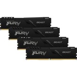 Kingston FURY FURY Beast 128GB 3200MT/s DDR4 CL16 DIMM (Kit da 4) Black, Memoria Nero, 128 GB, 4 x 32 GB, DDR4, 288-pin DIMM
