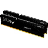 Kingston FURY FURY Beast 64GB 6000MT/s DDR5 CL30 DIMM (Kit of 2) Black EXPO, Memoria Nero, 64 GB, 2 x 32 GB, DDR5, 288-pin DIMM, Nero