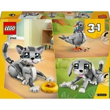 LEGO Creator 3 in 1 31163 Gatto Giocoso Giocattolo, Si Trasforma in Piccione o in Cane, Regalo per Bambini e Bambine 8+ Anni, Giochi di costruzione Si Trasforma in Piccione o in Cane, Regalo per Bambini e Bambine 8+ Anni, Set da costruzione, 8 anno/i, Plastica, 407 pz, 518 g