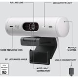 Logitech Brio 500, Webcam bianco/Nero