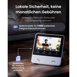 SwitchBot Campanello video con display, Campanello per porte bianco/Argento