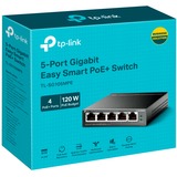TP-Link TL-SG105MPE switch di rete L2 Gigabit Ethernet (10/100/1000) Supporto Power over Ethernet (PoE) Nero, Interruttore Nero, L2, Gigabit Ethernet (10/100/1000), Supporto Power over Ethernet (PoE)