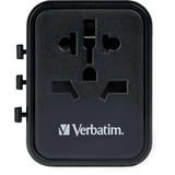 Verbatim 49543 adattatore per presa di corrente Universale Nero, Viaggio di spina Nero, Universale, Universale, Tipo A, Tipo B, Tipo C (Europlug), Tipo E (FR), Tipo F, Tipo G (UK), Tipo I (AU), Tipo J (CH),..., Tipo A, Tipo B, Tipo C, Tipo D (UK), Tipo E (FR), Tipo F, Tipo G (UK), Tipo H (IL), Tipo I (AU),..., 100 - 250 V, 50 - 60 Hz