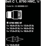 Wera 05003995001 Set di bussole, chiave combinata   Nero, Set di bussole, 1/2", Metrico, 6 testina/e, 10,13,15,16,17,19 mm