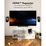 goobay Amplificatore di segnale HDMI 4K @ 30Hz, Estensione HDMI Nero